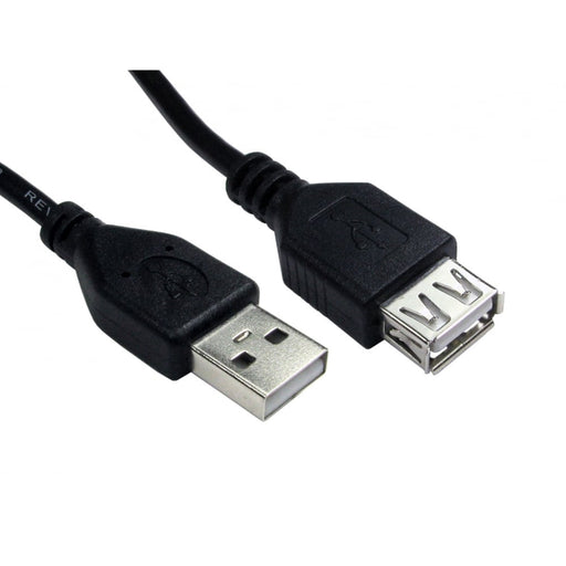 USB 2.0 A (M) to USB 2.0 A (F) 1m Black OEM Extension Data Cable-Cables-Gigante Computers
