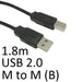 USB 2.0 A (M) to USB 2.0 B (M) 1.8m Black OEM Printer/Scanner Data Cable-Printer-Gigante Computers