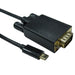 USB C to VGA 1080P 60HZ 2 Meter Black Data Cable-Cables-Gigante Computers