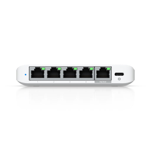 Ubiquiti USW-FLEX-2.5G-5 UniFi Flex 2.5G Ultra Compact 5 Port POE/USB-C Powered Managed Switch-Networking-Gigante Computers