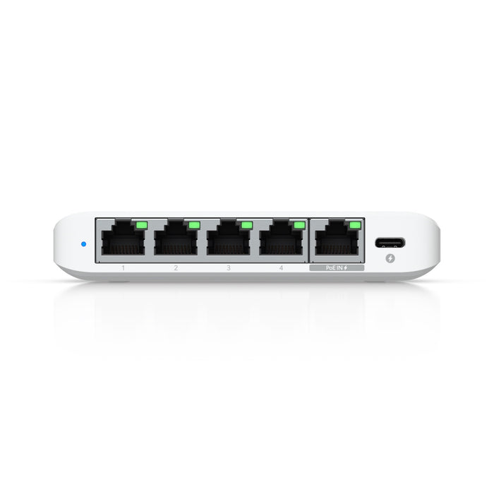 Ubiquiti USW-FLEX-2.5G-5 UniFi Flex 2.5G Ultra Compact 5 Port POE/USB-C Powered Managed Switch-Networking-Gigante Computers