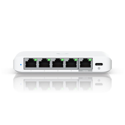 Ubiquiti USW-FLEX-2.5G-5 UniFi Flex 2.5G Ultra Compact 5 Port POE/USB-C Powered Managed Switch-Networking-Gigante Computers