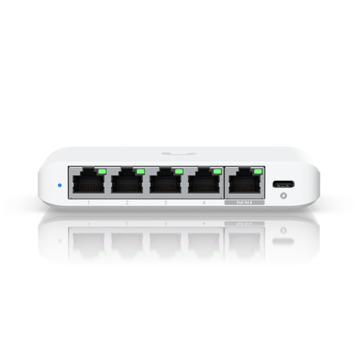 Ubiquiti USW-FLEX-2.5G-5 UniFi Flex 2.5G Ultra Compact 5 Port POE/USB-C Powered Managed Switch-Networking-Gigante Computers
