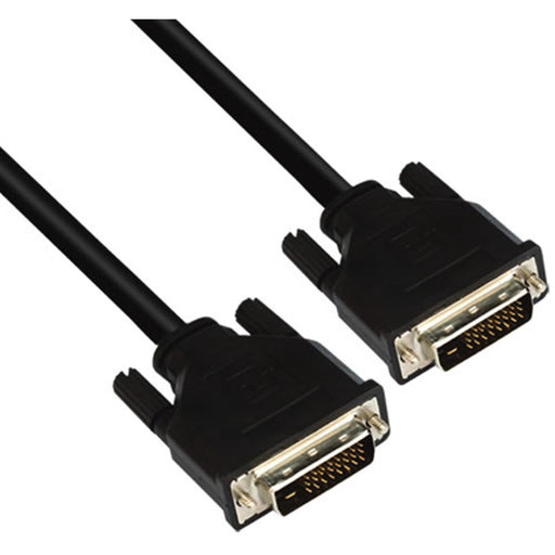 VCOM DVI-D (M) to DVI-D (M) 3m Black Retail Packaged Display Cable-Audio Visual-Gigante Computers