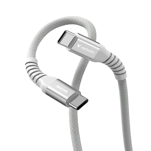 Verbatim (31850) Sync & Charge USB-C to USB-C 60W Magnetic Cable 120cm Grey, Supports PD 3.0 and QC 3.0-Cables-Gigante Computers