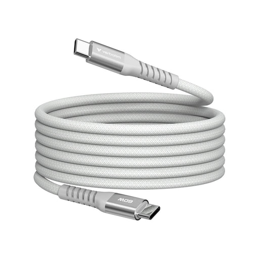 Verbatim (31850) Sync & Charge USB-C to USB-C 60W Magnetic Cable 120cm Grey, Supports PD 3.0 and QC 3.0-Cables-Gigante Computers