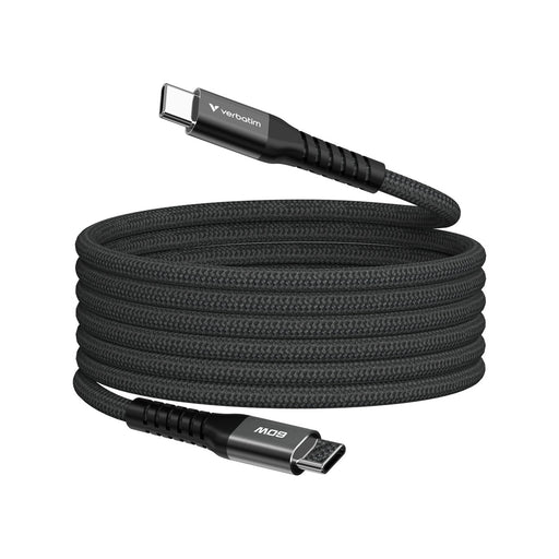 Verbatim (31859) Sync & Charge USB-C to USB-C 60W Magnetic Cable 120cm Black, Supports PD 3.0 and QC 3.0-Cables-Gigante Computers