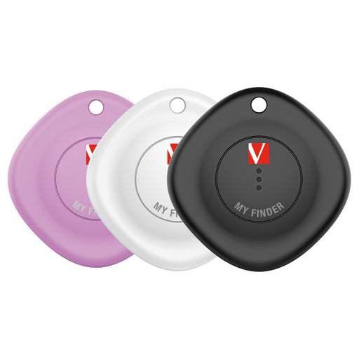 Verbatim (32132) MYF-03 MY FINDER BLUETOOTH ITEM FINDER 3 PACK BLACK /WHITE / PURPLE-Accessories-Gigante Computers