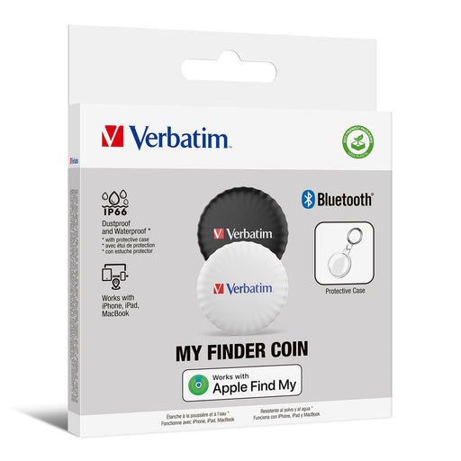 Verbatim (32134) MYFC-02BW My Finder Coin Bluetooth Item Finder 2 pack Black / White-Accessories-Gigante Computers