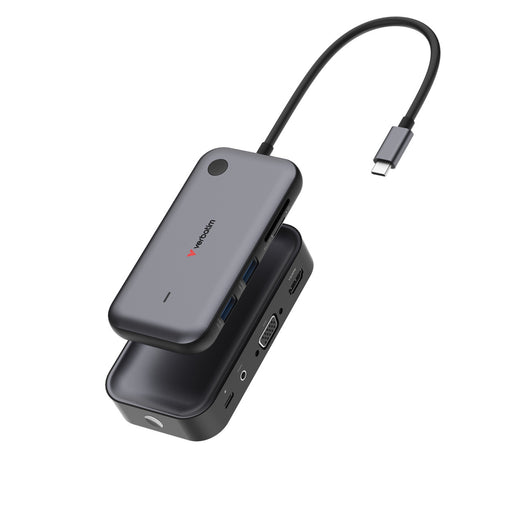 Verbatim (32146) Share My Screen USB-C Wireless Display Adapter 1080P With Hub WDA-01, Built-In Hub With 2 x USB-A Ports And SD/microSD Slots-Card Readers-Gigante Computers