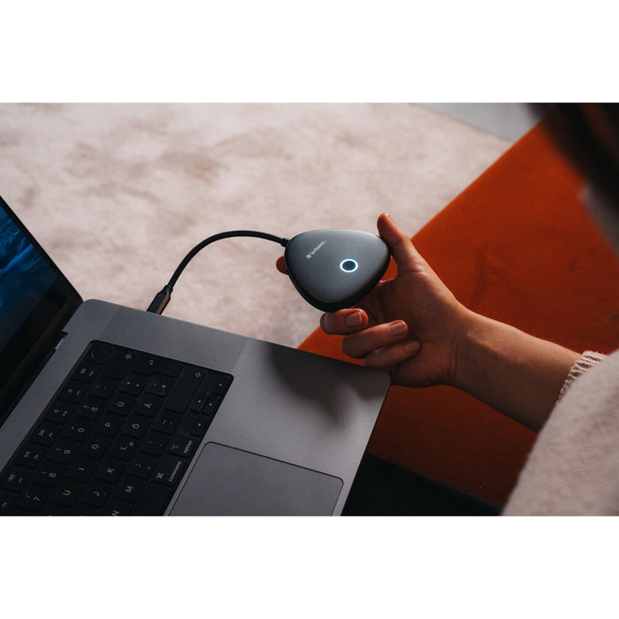 Verbatim (32147) Share My Screen USB-C Wireless Display Adapter 4K With Hub, Extra USB-A Port For Other Essential Devices-Card Readers-Gigante Computers