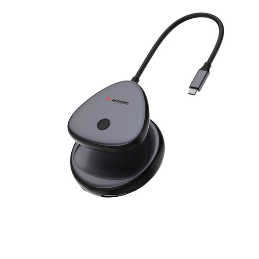 Verbatim (32147) Share My Screen USB-C Wireless Display Adapter 4K With Hub, Extra USB-A Port For Other Essential Devices-Card Readers-Gigante Computers