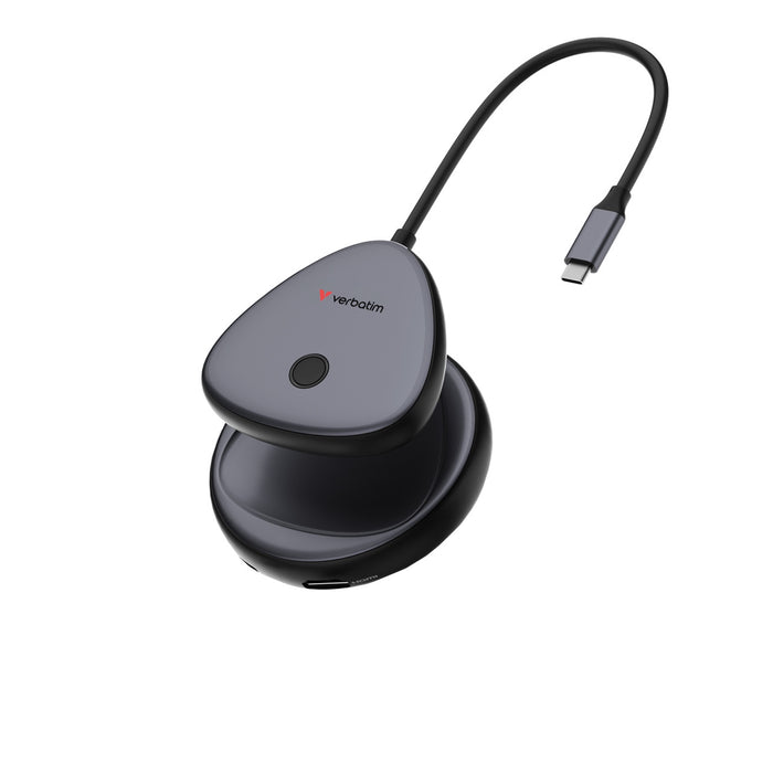 Verbatim (32147) Share My Screen USB-C Wireless Display Adapter 4K With Hub, Extra USB-A Port For Other Essential Devices-Card Readers-Gigante Computers