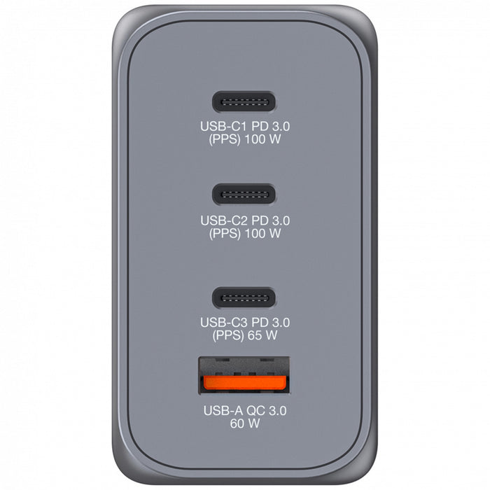 Verbatim (32204) GNC-200 GaN Charger 200W with 2 x USB-C PD 100W / 1 x USB-C PD 65W / 1 x USB QC 3.0 (EU/UK/US)-Cables-Gigante Computers