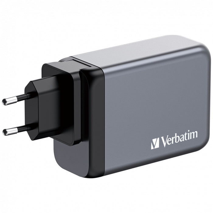 Verbatim (32205) GNC-240 GAN CHARGER 240W WITH 1 X USB-C 140W /1 X USB-C 100W / 1 X USB-C 65W / 1 X USB-A QC 3.0 (EU/UK/US)-Cables-Gigante Computers