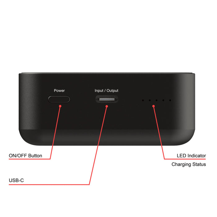 Verbatim (32223) Charge 'n' Go Power Bank Magnetic Wireless Charging 20000mAh Black-Batteries-Gigante Computers