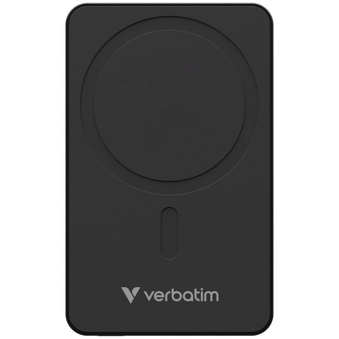 Verbatim (32225) Charge 'n' Go Essentials MagSafe Power Bank Wireless 5000mAh Black-Batteries-Gigante Computers