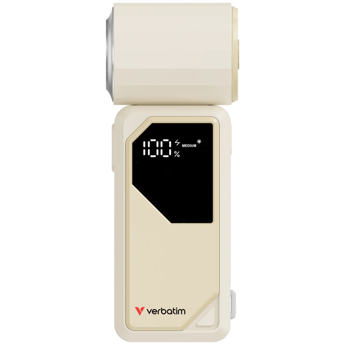 Verbatim (32341) Cool 'n' Go AirJet Handheld Fan - White/Silver-Gadgets / MP Players-Gigante Computers