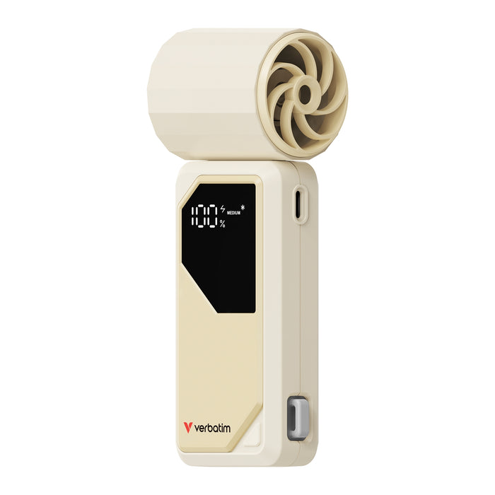 Verbatim (32341) Cool 'n' Go AirJet Handheld Fan - White/Silver-Gadgets / MP Players-Gigante Computers