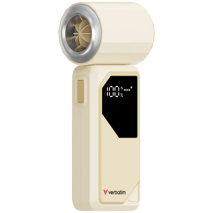 Verbatim (32341) Cool 'n' Go AirJet Handheld Fan - White/Silver-Gadgets / MP Players-Gigante Computers