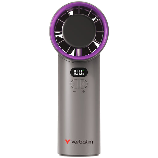 Verbatim (32342) Cool 'n' Go Ice Touch Handheld Fan - Grey/Purple-Gadgets / MP Players-Gigante Computers