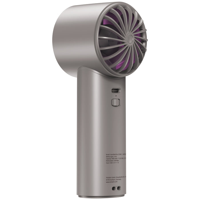 Verbatim (32342) Cool 'n' Go Ice Touch Handheld Fan - Grey/Purple-Gadgets / MP Players-Gigante Computers