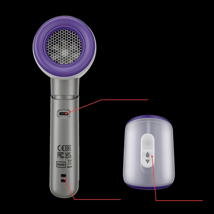 Verbatim (32345) Cool 'n' Go Aqua Breeze Handheld Fan, Portable Cooling with Refreshing Mist Spray - Grey/Purple-Gadgets / MP Players-Gigante Computers