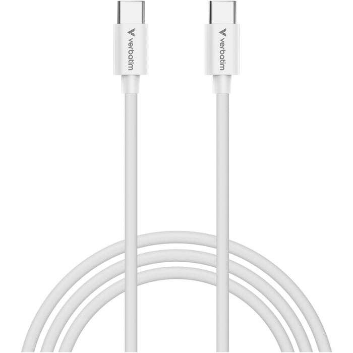Verbatim (32391) Essentials Sync & Charge USB-C to C Cables (2 pack) Black & White, 1m, 60W PD, 480Mbps, USB Power Delivery 3.0 Supports Up To 60W Fast Charging-Cables-Gigante Computers