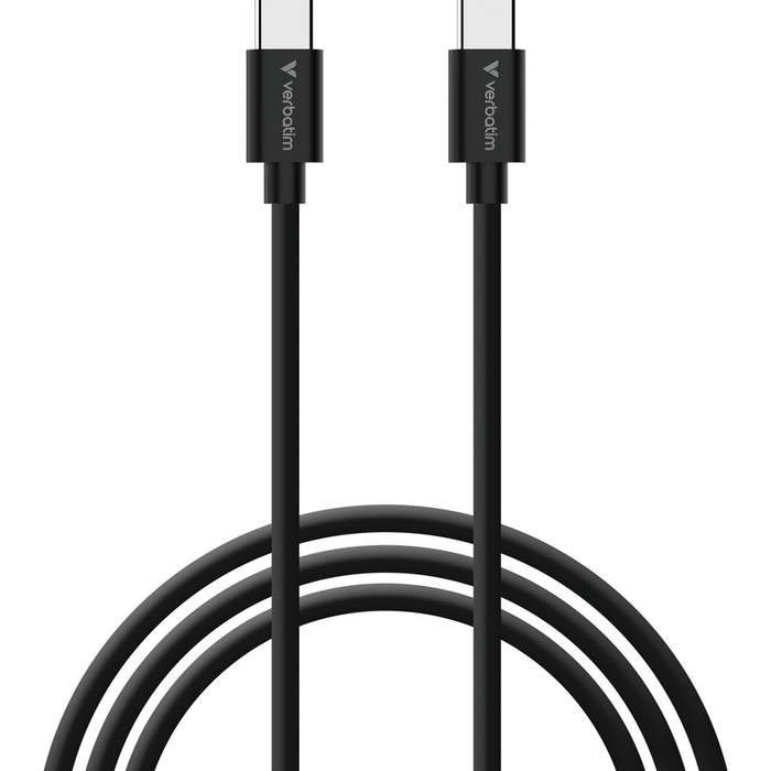 Verbatim (32391) Essentials Sync & Charge USB-C to C Cables (2 pack) Black & White, 1m, 60W PD, 480Mbps, USB Power Delivery 3.0 Supports Up To 60W Fast Charging-Cables-Gigante Computers