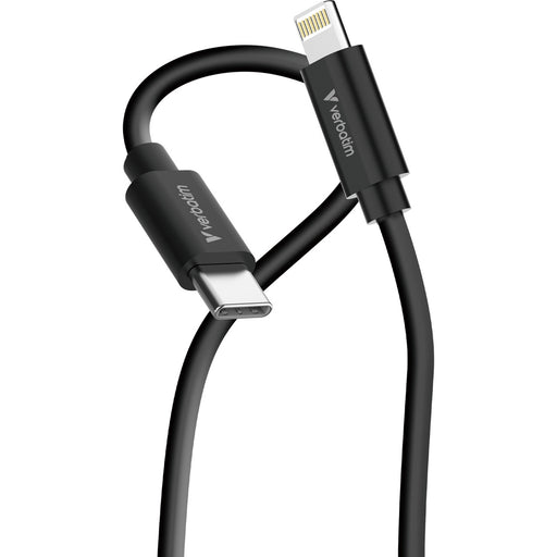 Verbatim (32392) Essentials Sync & Charge USB-C to Lightning Cables (2 pack) Black & White, 1m, 27W PD, 480Mbps, USB Power Delivery 3.0 Supports Up To 27W Charging Power-Cables-Gigante Computers