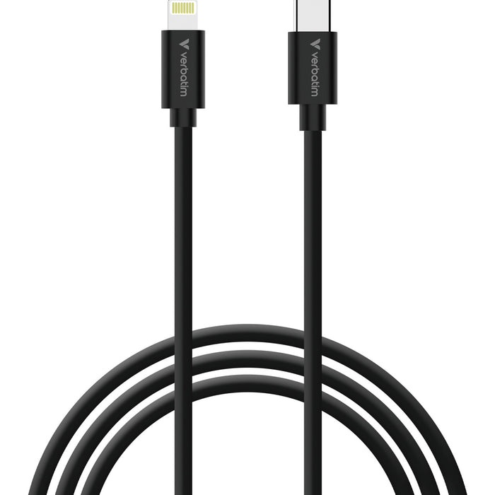 Verbatim (32392) Essentials Sync & Charge USB-C to Lightning Cables (2 pack) Black & White, 1m, 27W PD, 480Mbps, USB Power Delivery 3.0 Supports Up To 27W Charging Power-Cables-Gigante Computers