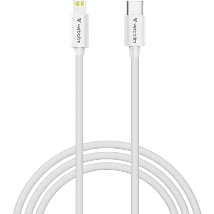 Verbatim (32392) Essentials Sync & Charge USB-C to Lightning Cables (2 pack) Black & White, 1m, 27W PD, 480Mbps, USB Power Delivery 3.0 Supports Up To 27W Charging Power-Cables-Gigante Computers