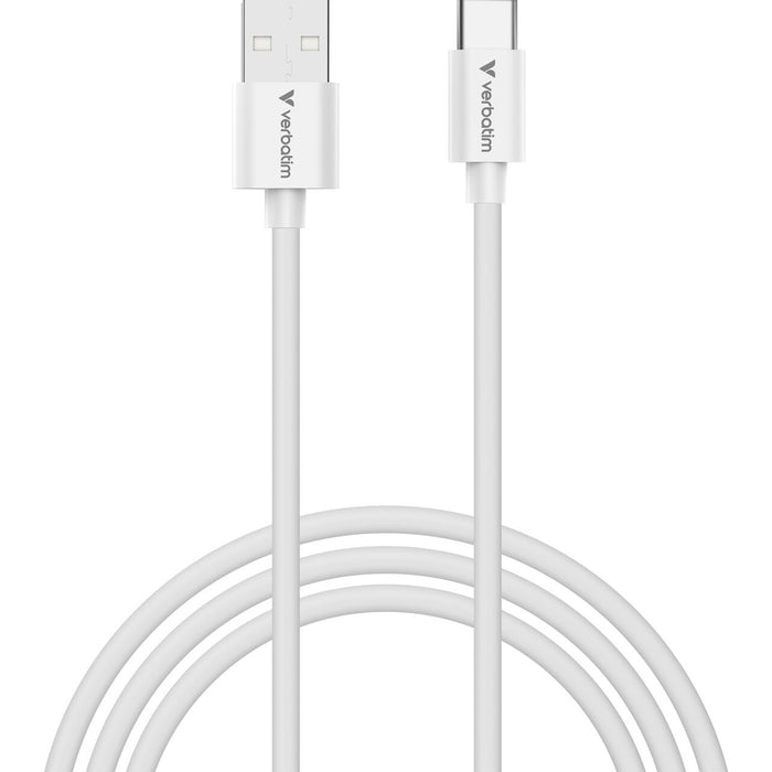 Verbatim (32393) Essentials Sync & Charge USB-A to C Cables (2 pack) Black & White,1m,18W QC, 480Mbps, Quick Charge 3.0 Support Up To 18W Charging-Cables-Gigante Computers
