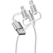 Verbatim (32394) Essentials 3-in-1 Sync & Charge Cable USB-A to Micro-B, USB-C and Lightning, 1m, 18W QC, 480Mbps, Quick Charge 3.0 Support Up To 18W Charging Power-Cables-Gigante Computers
