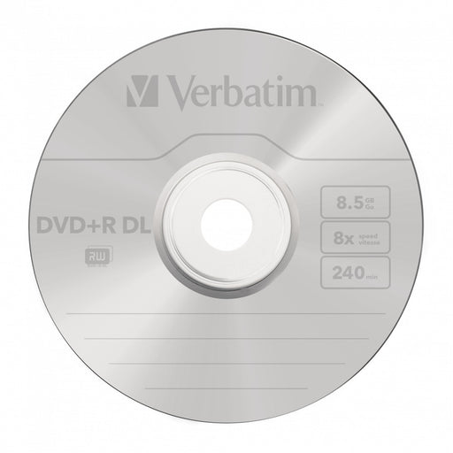 Verbatim (43666) DVD+R Double Layer 8.5GB 8X Matt Silver 10 Pack Spindle-Media-Gigante Computers