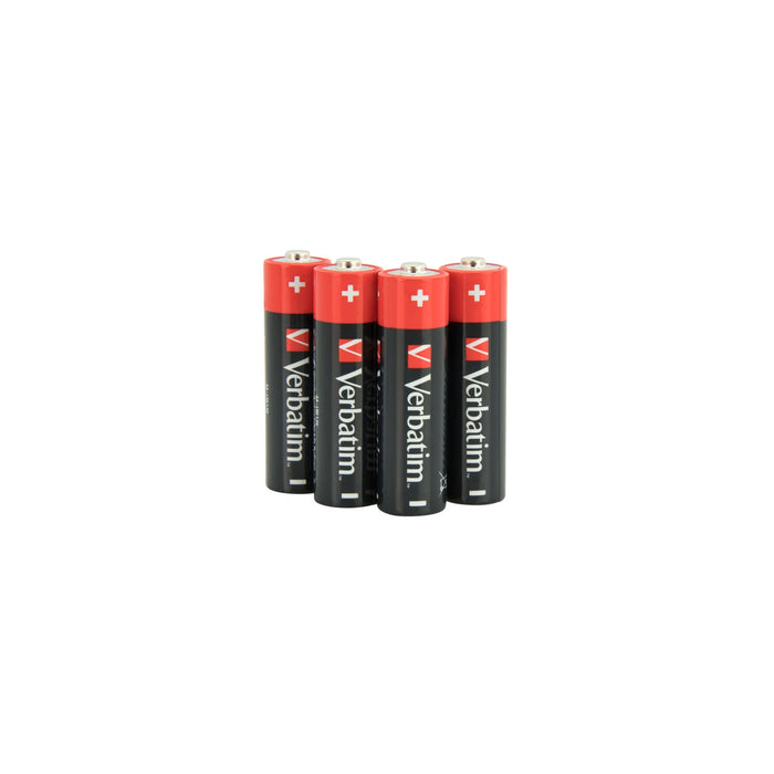 Verbatim (49501) AA Battery Alkaline 4 Pack Shrink-Batteries-Gigante Computers