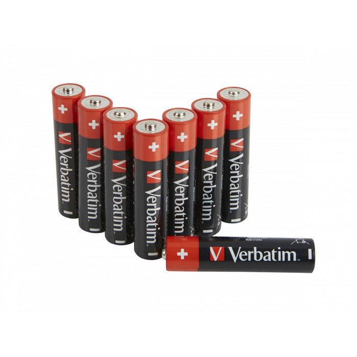 Verbatim (49502) AAA BATTERY ALKALINE 8 PACK (HANGCARD)-Batteries-Gigante Computers