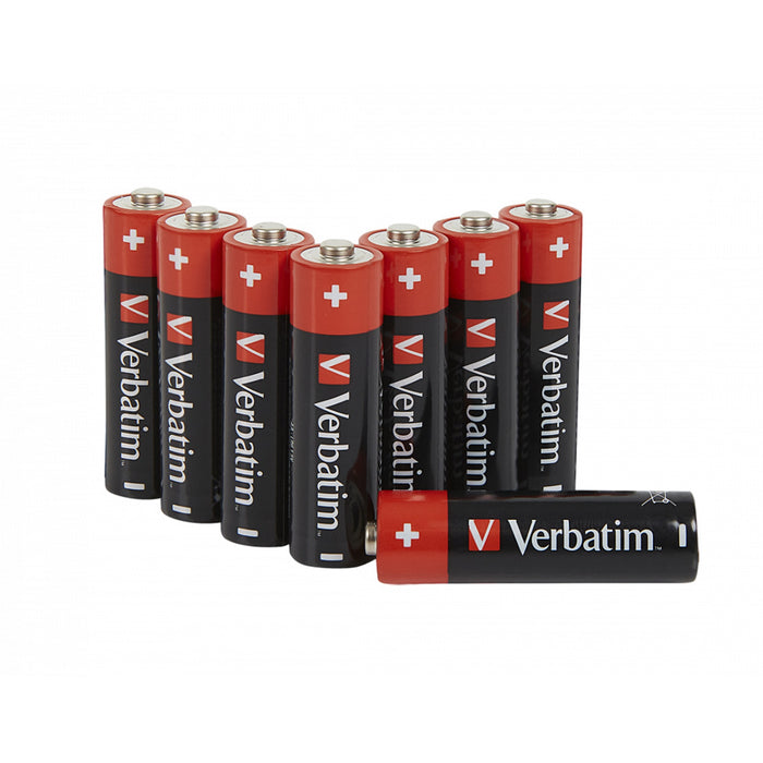 Verbatim (49503) AA Battery Alkaline 8 Pack (Hangcard)-Batteries-Gigante Computers