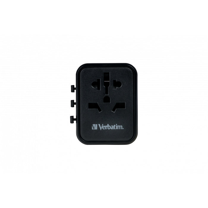 Verbatim (49544) UTA-02 Universal Travel Adapter with 1 x USB-C PD 20W / 1 x USB-A QC 3.0-Cables-Gigante Computers
