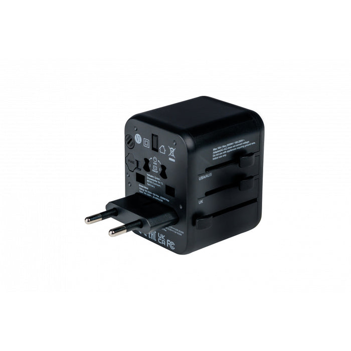 Verbatim (49544) UTA-02 Universal Travel Adapter with 1 x USB-C PD 20W / 1 x USB-A QC 3.0-Cables-Gigante Computers