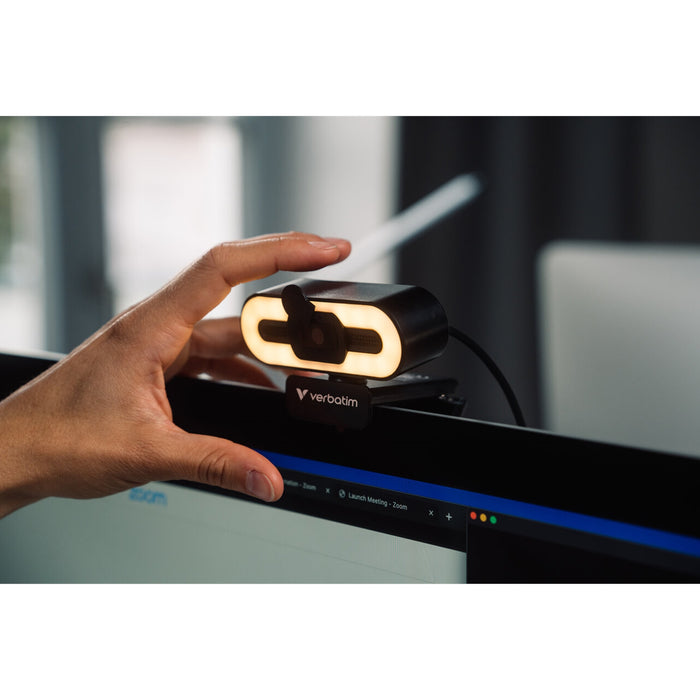 Verbatim (49579) AWC-02 Full HD 1080p Autofocus Webcam with Microphone and Light-Cameras-Gigante Computers