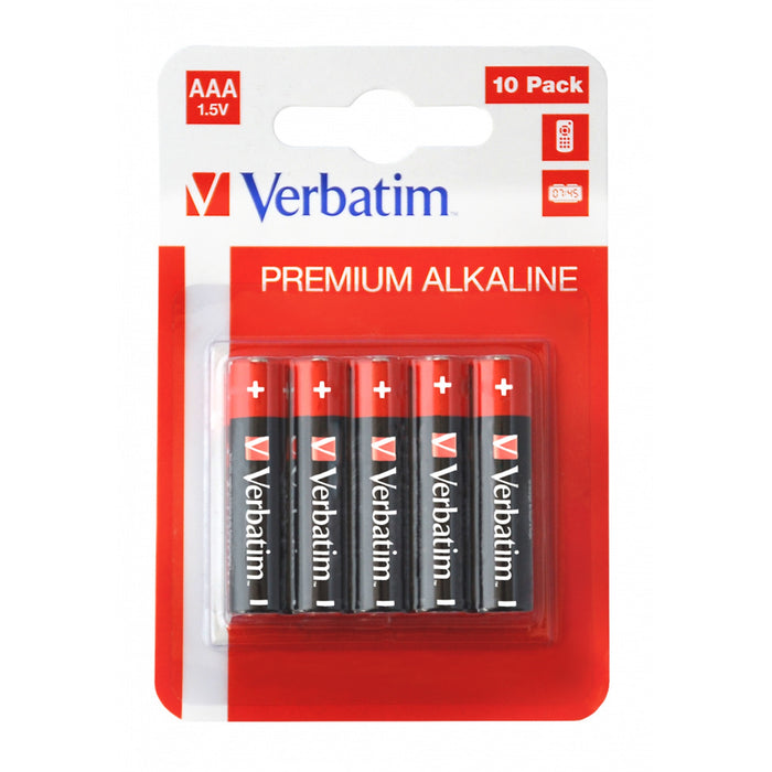 Verbatim (49874) AAA BATTERY ALKALINE 10 PACK-Batteries-Gigante Computers