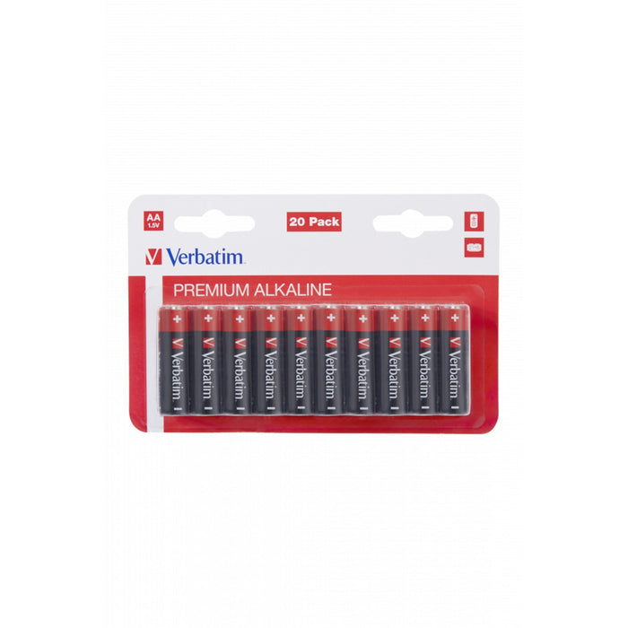Verbatim (49877) AA BATTERY ALKALINE 20 PACK-Batteries-Gigante Computers