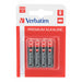 Verbatim (49920) AAA BATTERY ALKALINE 4 PACK-Batteries-Gigante Computers