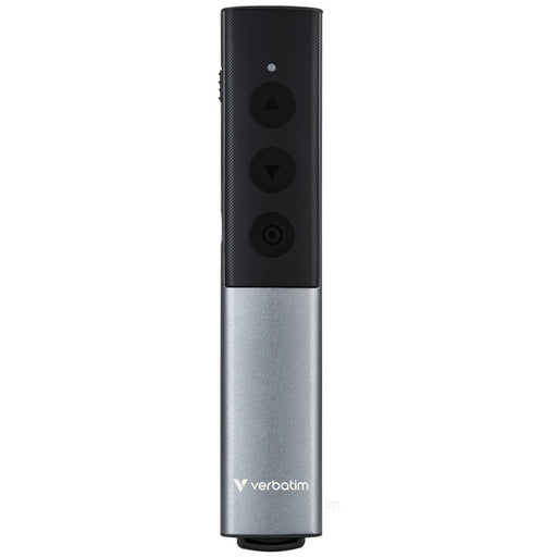 Verbatim Agenda Wireless Presenter With Red Laser Pointer, Up To 100m Wireless Range, Dual USB-A and USB-C Receiver For Universal Compatibility, Plug And Play, Grey / Black-Accessories-Gigante Computers