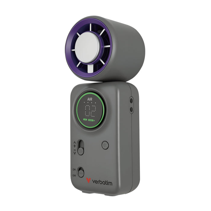 Verbatim Cool 'n' Go Ice Touch Mini Handheld Fan Purple / Grey-Accessories-Gigante Computers