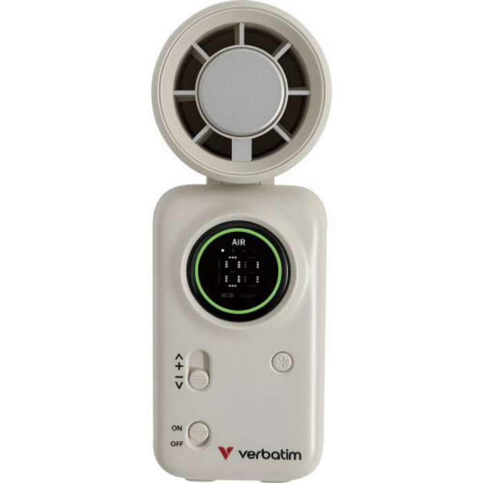 Verbatim Cool 'n' Go Ice Touch Mini Handheld Fan White / Silver-Accessories-Gigante Computers