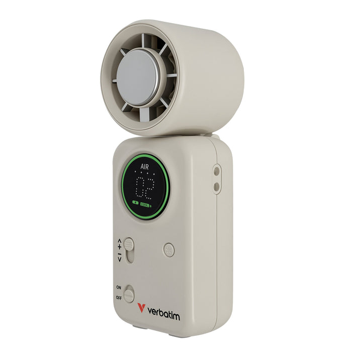 Verbatim Cool 'n' Go Ice Touch Mini Handheld Fan White / Silver-Accessories-Gigante Computers