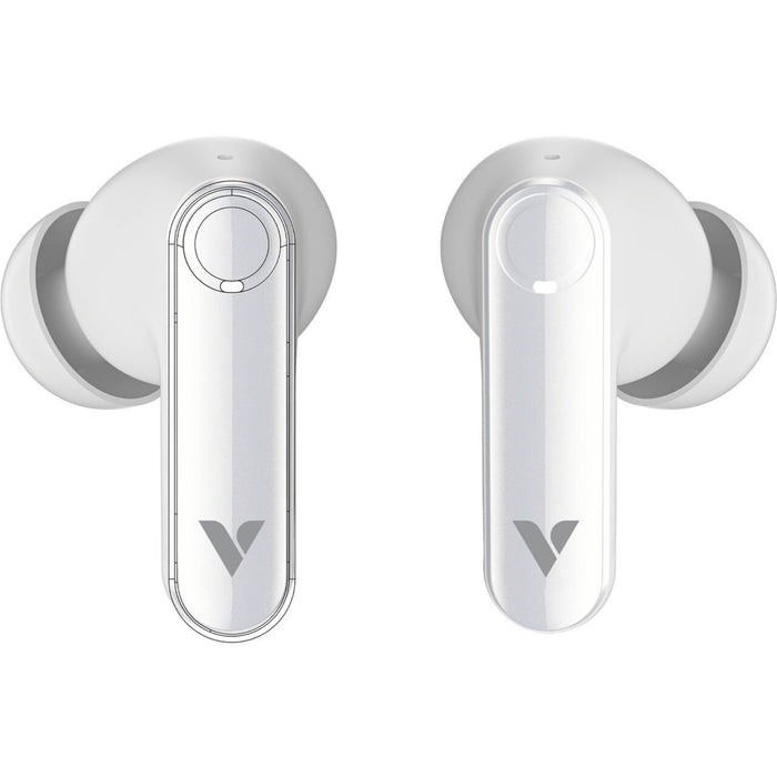 Verbatim TruSound Pro Earbuds Active Noise Cancelling + Environmental Noise Cancelling, White-Speakers-Gigante Computers