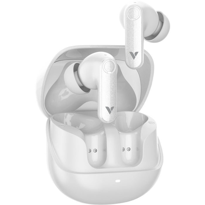 Verbatim TruSound Pro Earbuds Active Noise Cancelling + Environmental Noise Cancelling, White-Speakers-Gigante Computers